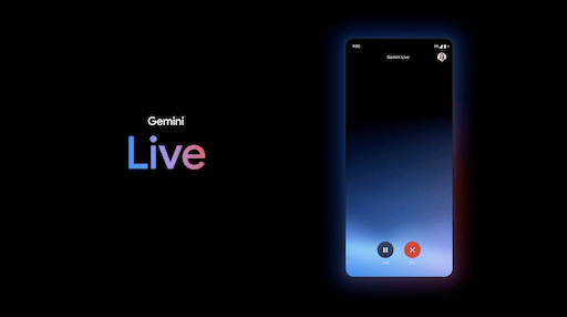 geminiアプリのLive画面
